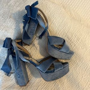 Blue Nicola Bathie Heels. Size 8.5.